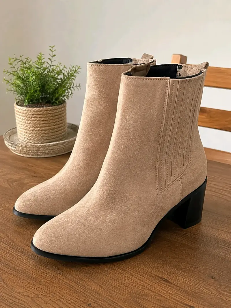 Botines de mujer color taupe talla 37 - 2