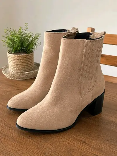 Botines de mujer color taupe talla 37 - miniatura 2