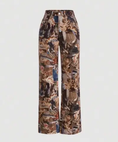 Pantalones estampados de arte renacentista - miniatura 1