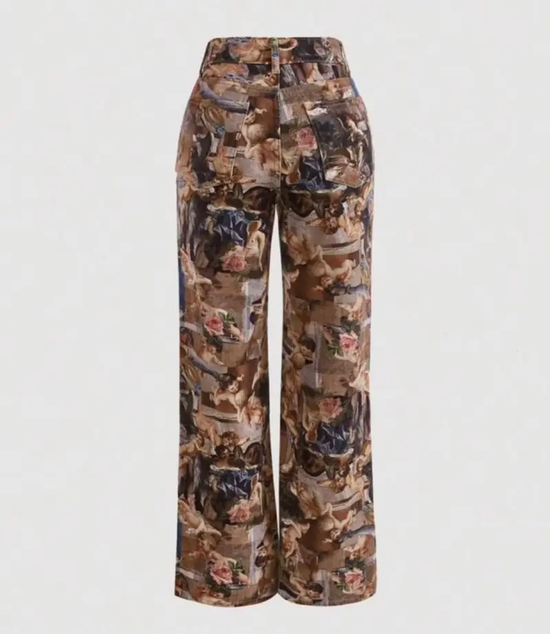 Pantalones estampados de arte renacentista - 2