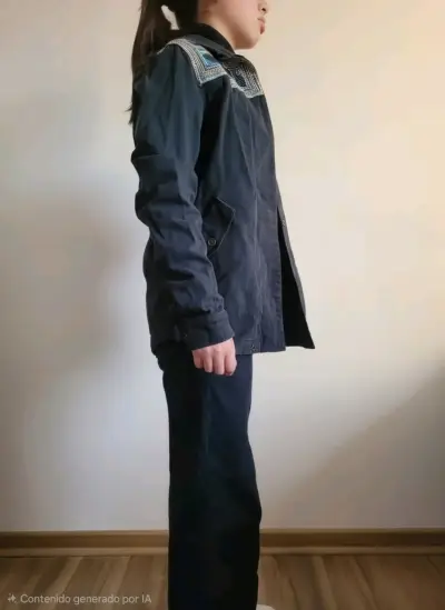 Chaqueta negra con detalles bordados - miniatura 2