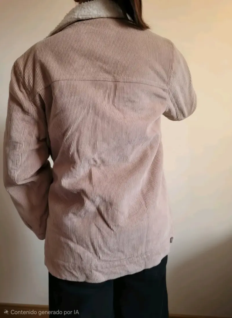 Chaqueta de pana beige con forro de lana - 3