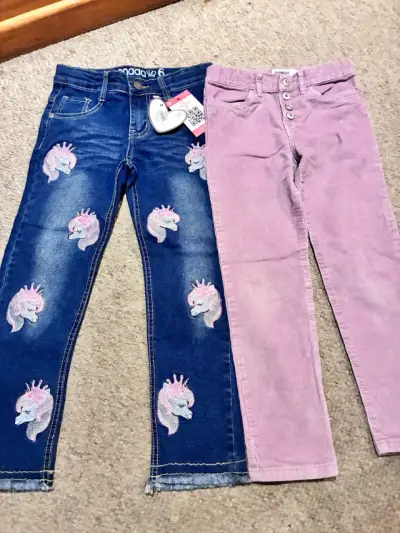 Pack de 2pantalones para niña con diseño de unicor - miniatura 1