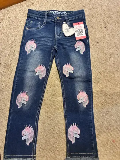 Pack de 2pantalones para niña con diseño de unicor - miniatura 2