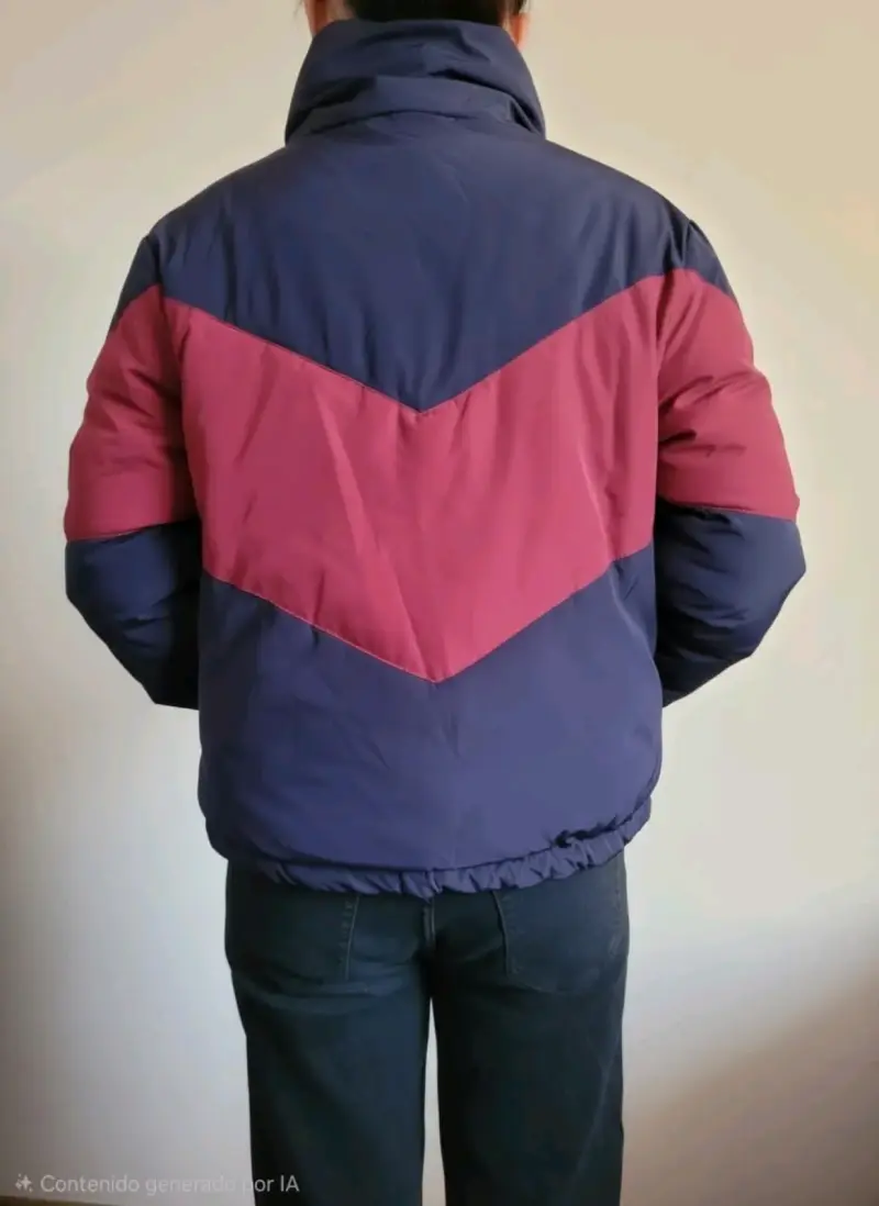 Chaqueta acolchada bicolor para invierno - 2