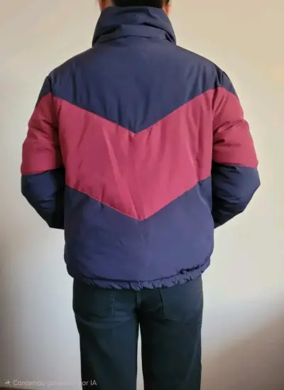 Chaqueta acolchada bicolor para invierno - miniatura 2