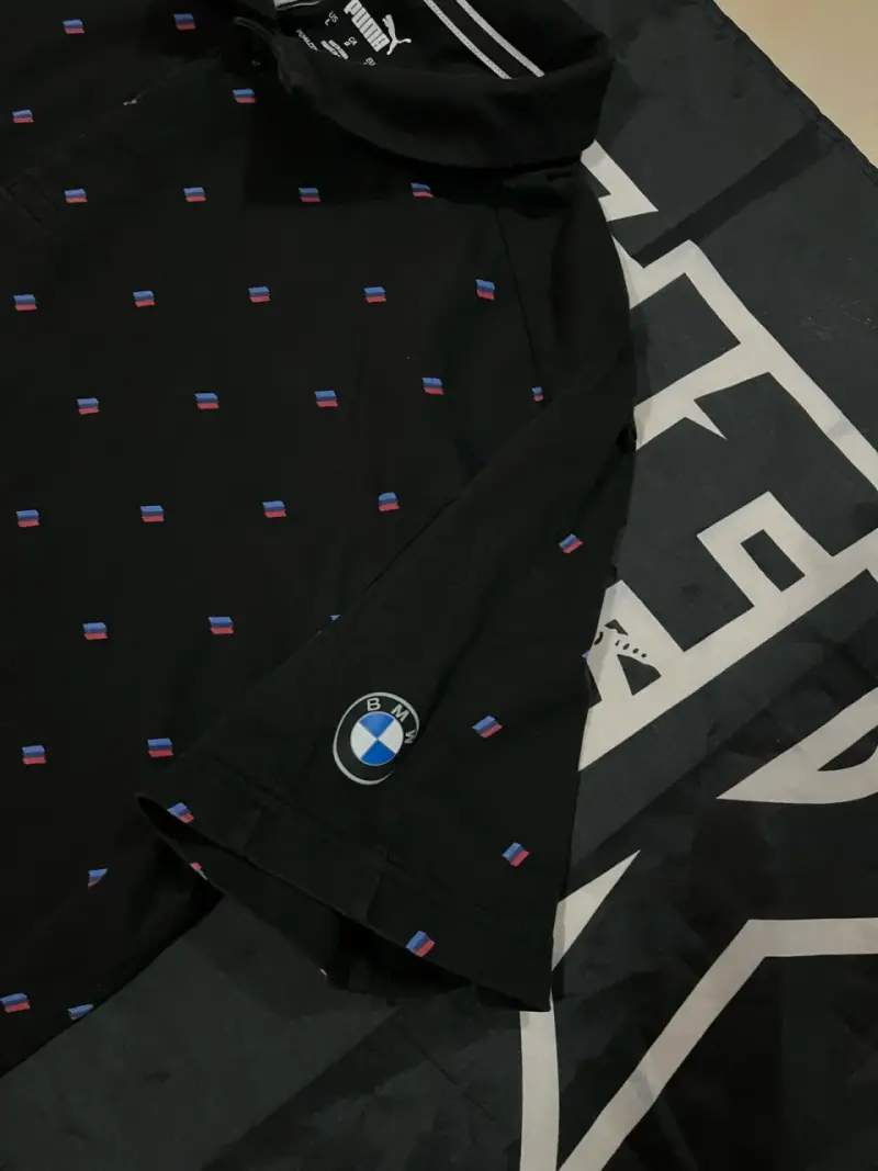 Polera Polo Negra Puma BMW para Hombre - 4