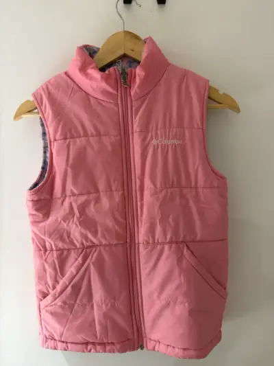 Chaleco sin mangas Columbia rosa para niña - miniatura 1