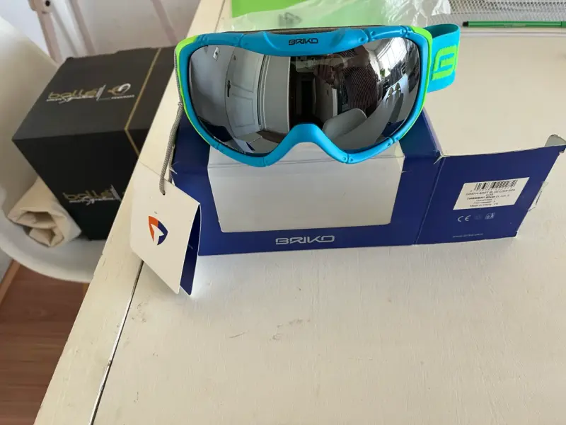 Gafas de esquí Briko con lente espejo azul - 1