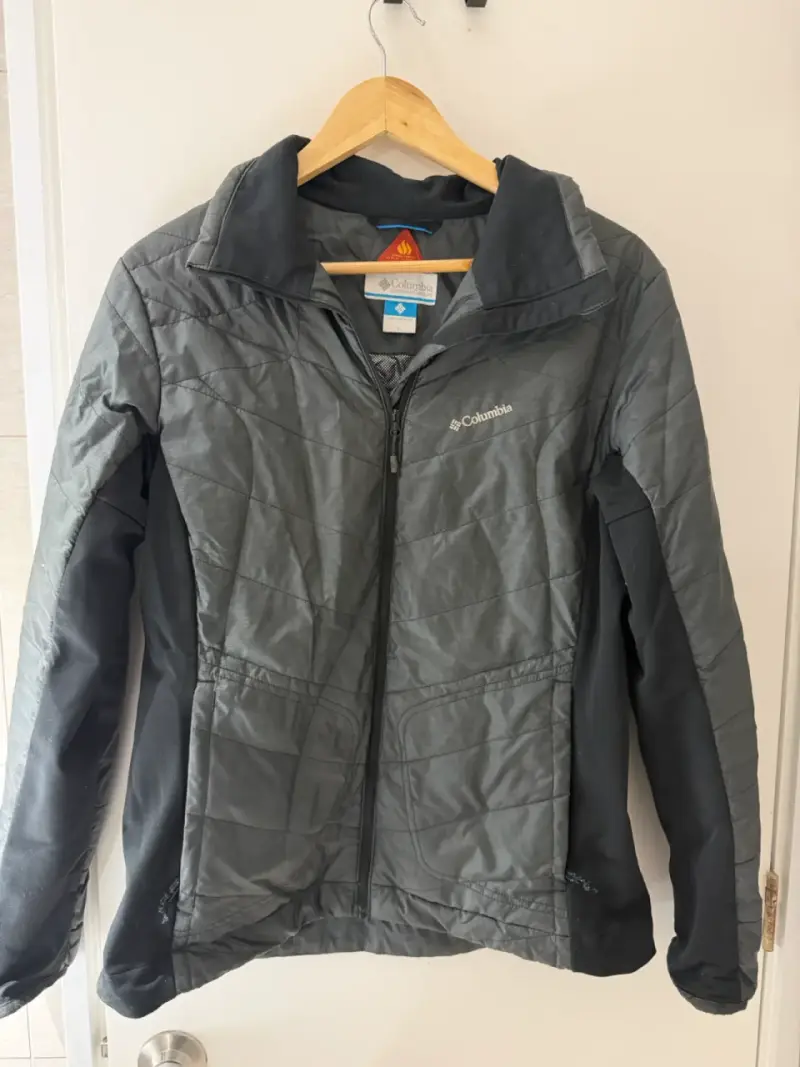 Chaqueta térmica Columbia gris para mujer - 1