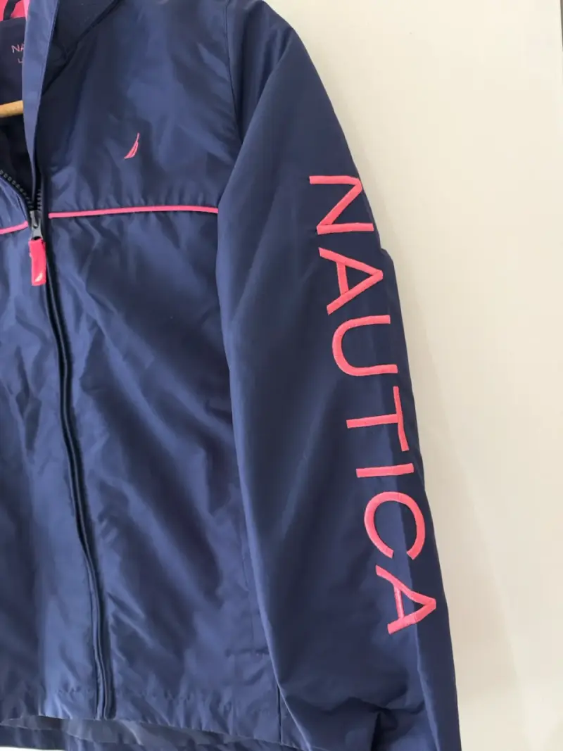 Cortaviento Nautica azul y rosa para niña - 3