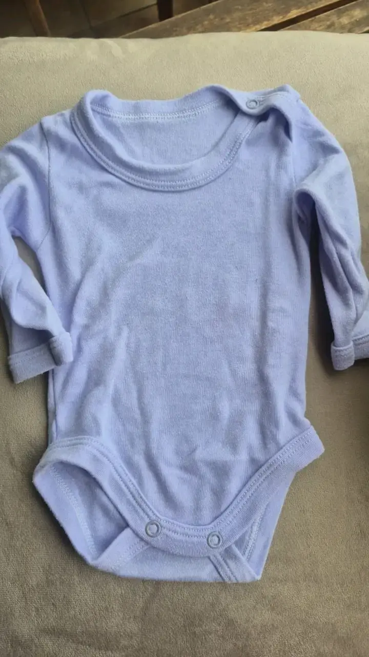 Body de bebé lila manga larga