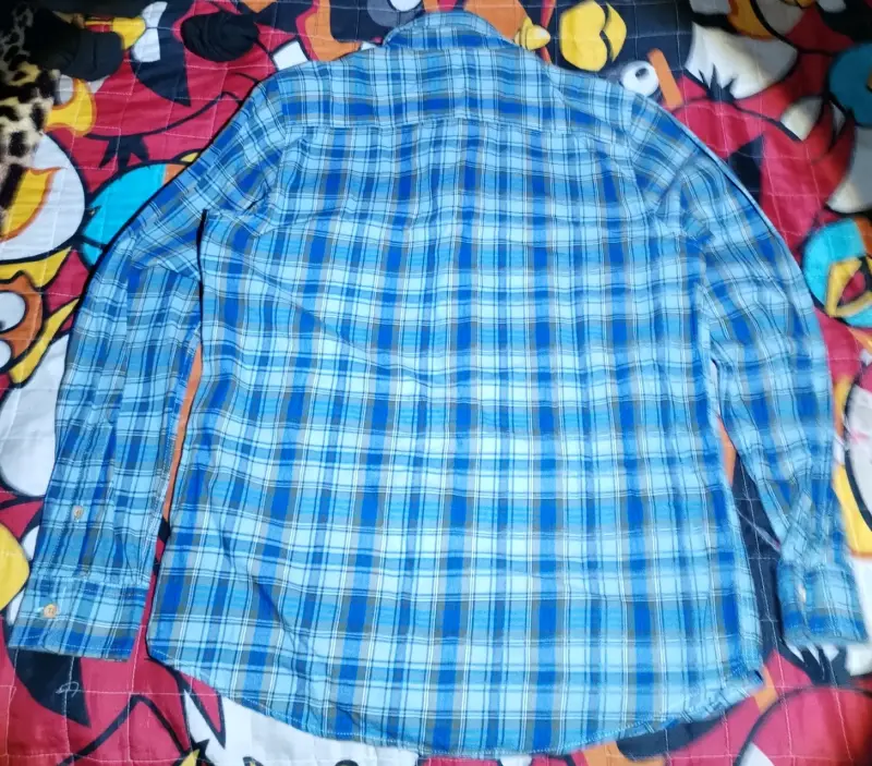 Camisa Cuadrillé Azul Hombre - 2