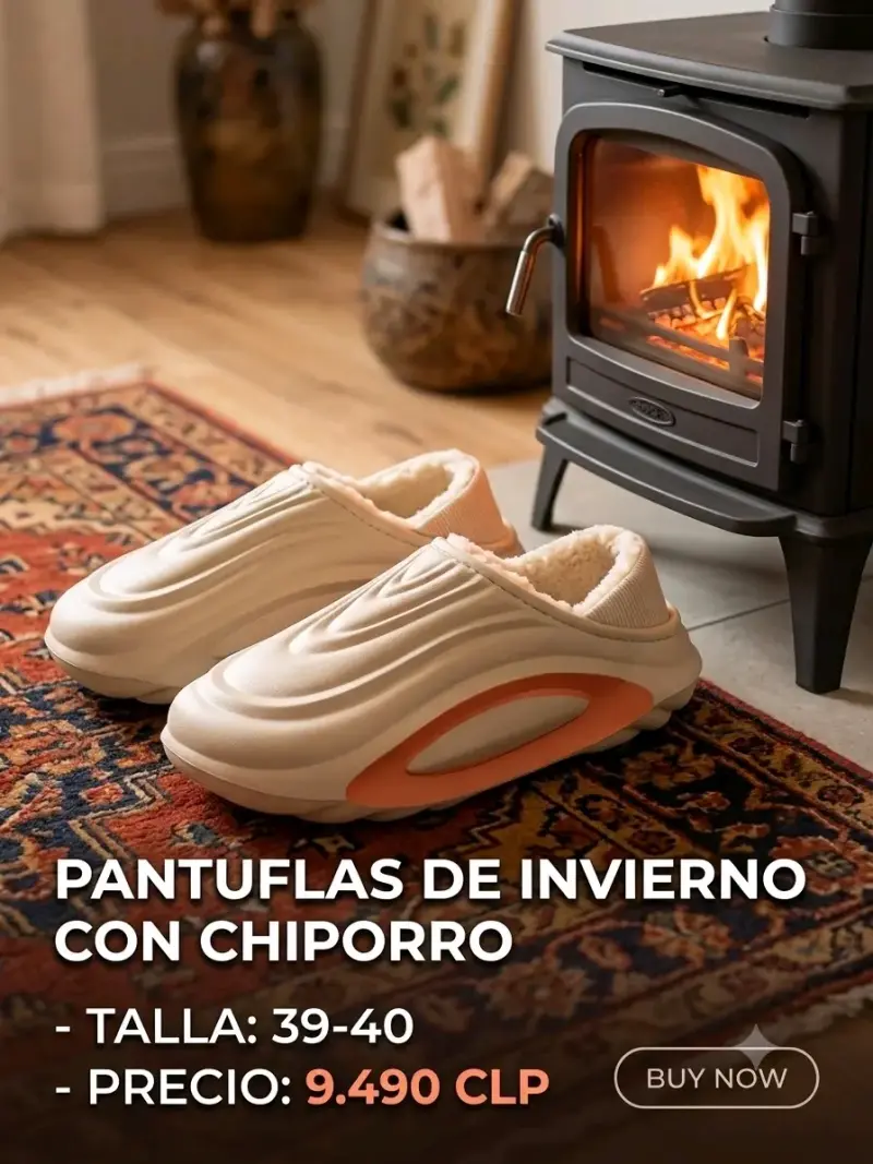 Pantuflas de invierno con chiporro talla 39-40