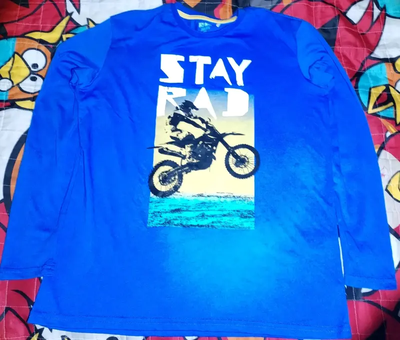 Polera Manga Larga Niño Talla XL – Diseño Motocros - 1