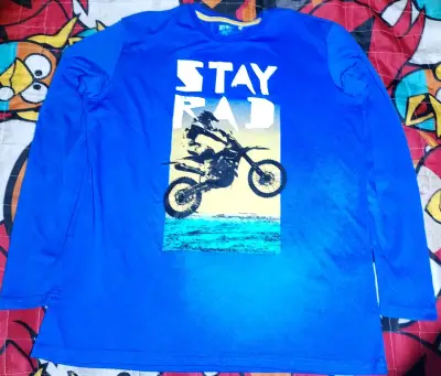 Polera Manga Larga Niño Talla XL – Diseño Motocros - miniatura 1