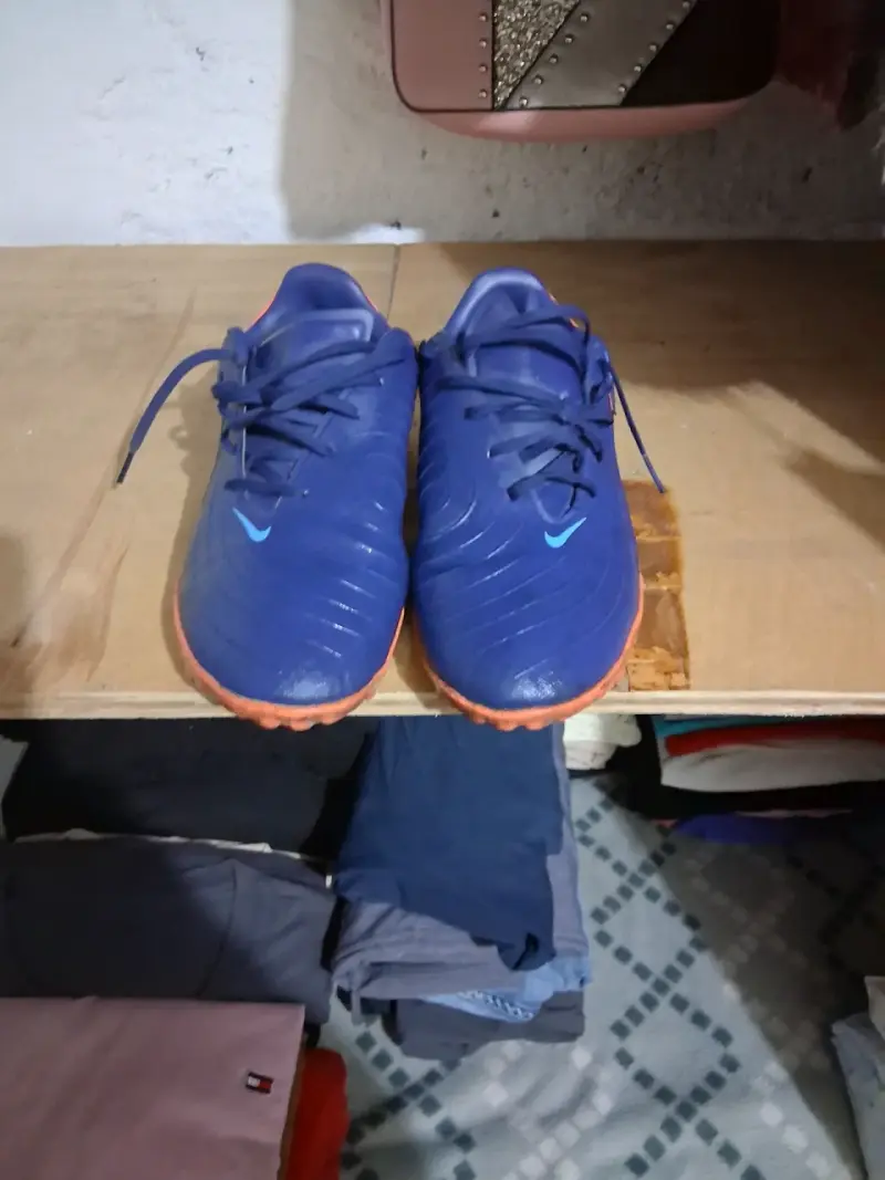 Zapatillas deportivas Nike azul y naranja - 4