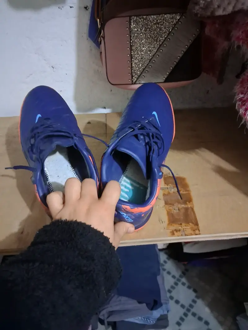 Zapatillas deportivas Nike azul y naranja - 3