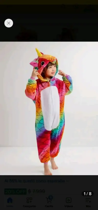 Pijama Entero Unicornio Multicolor para Mujer - miniatura 2