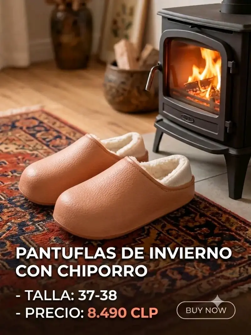 Pantuflas de invierno con chiporro talla 37-38