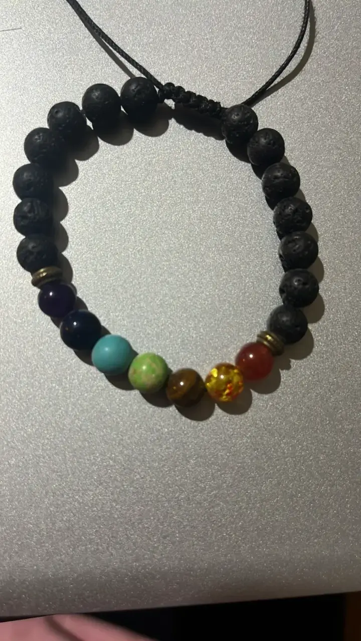 Pulsera de piedras naturales con cuentas de lava - 2