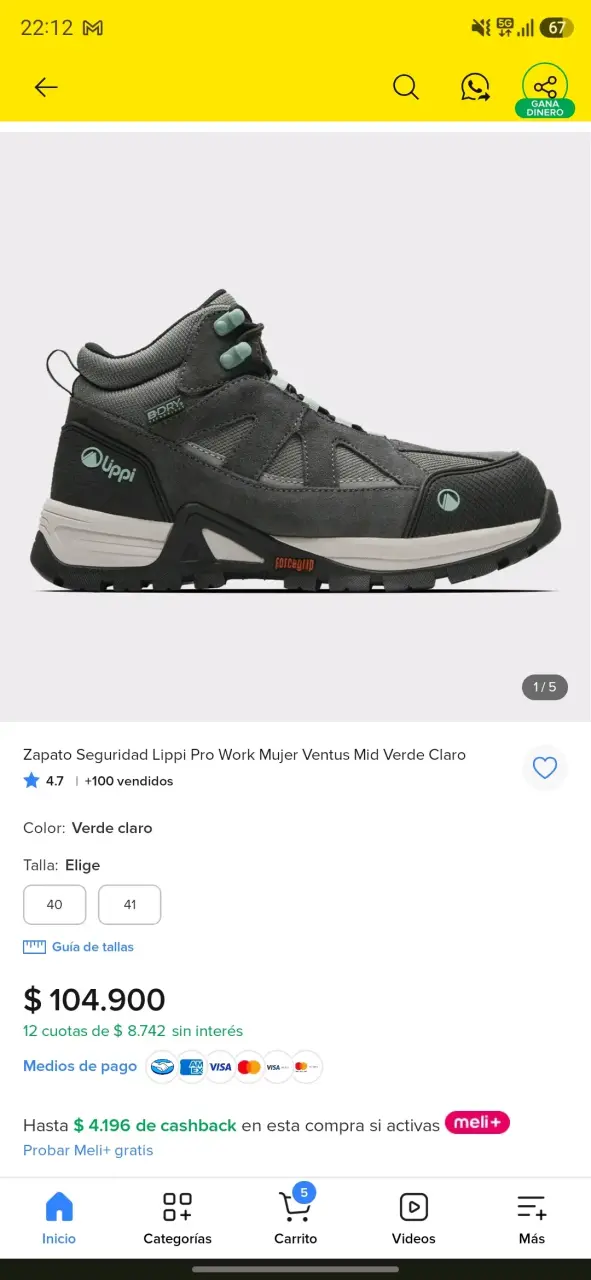 Zapatos de seguridad o trekking impermeables Lippi - 4