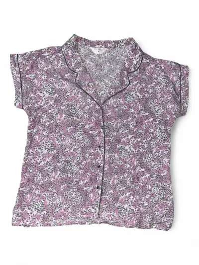Pijama corto print rosa - miniatura 1