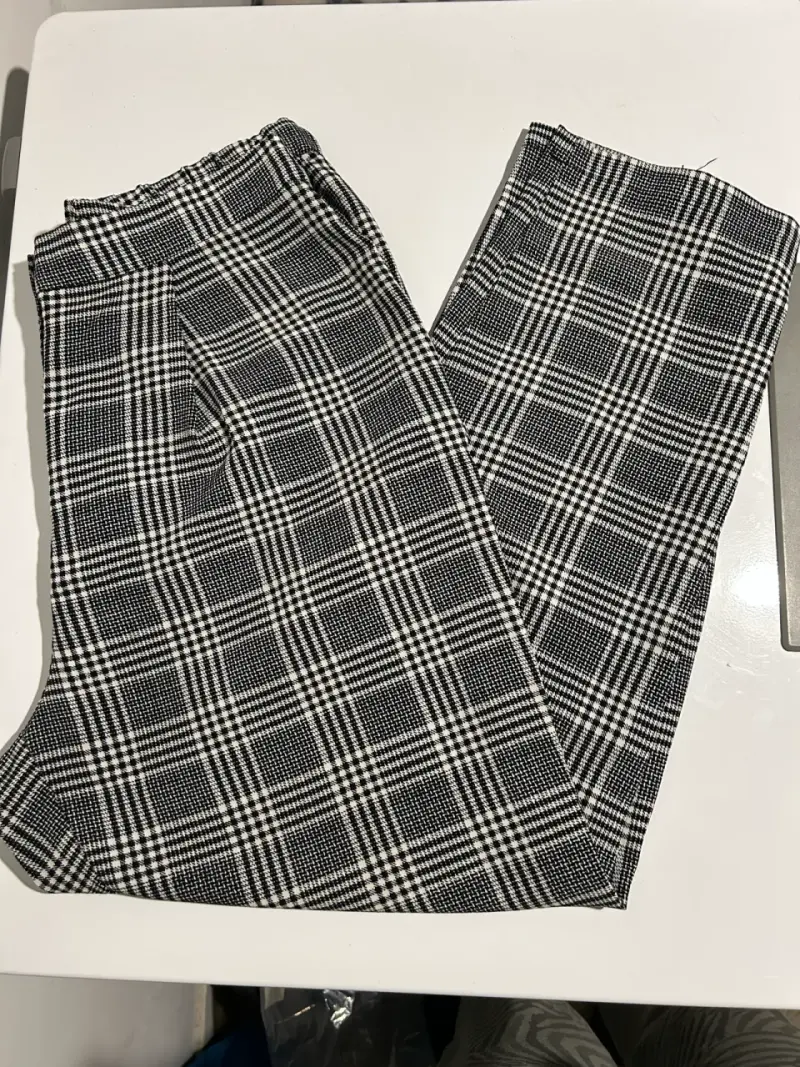 Pantalón fluido de tela cuadrille - 2