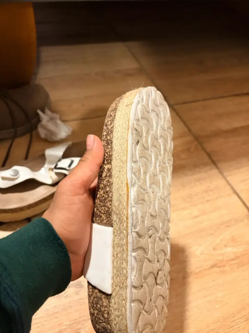 Sandalias blancas de corcho para mujer - 3