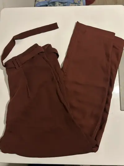 Pantalón de tela con lazo - miniatura 2