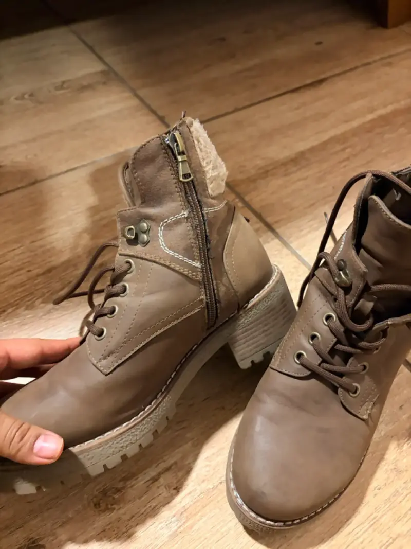 Botas de cuero marrón para hombre - 2