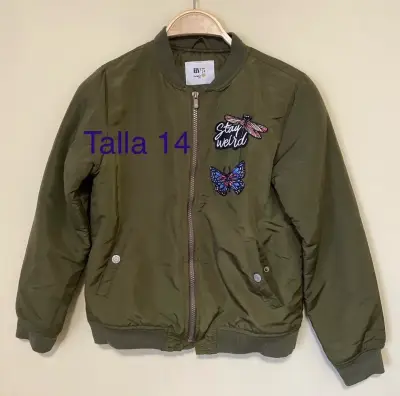 Chaqueta verde para niña con bordados talla 14 - miniatura 1
