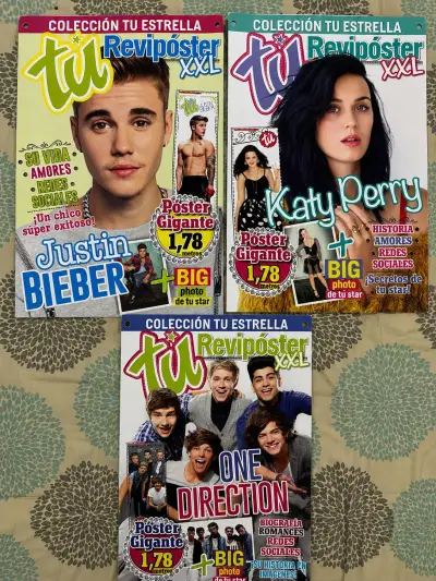 Revipóster XXL Justin Bieber, Katy Perry y One D - miniatura 1