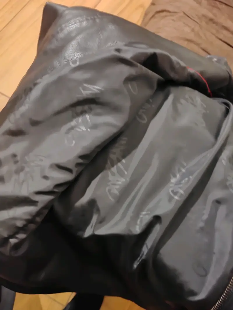 Chaqueta de cuero negra mossimo para hombre - 6