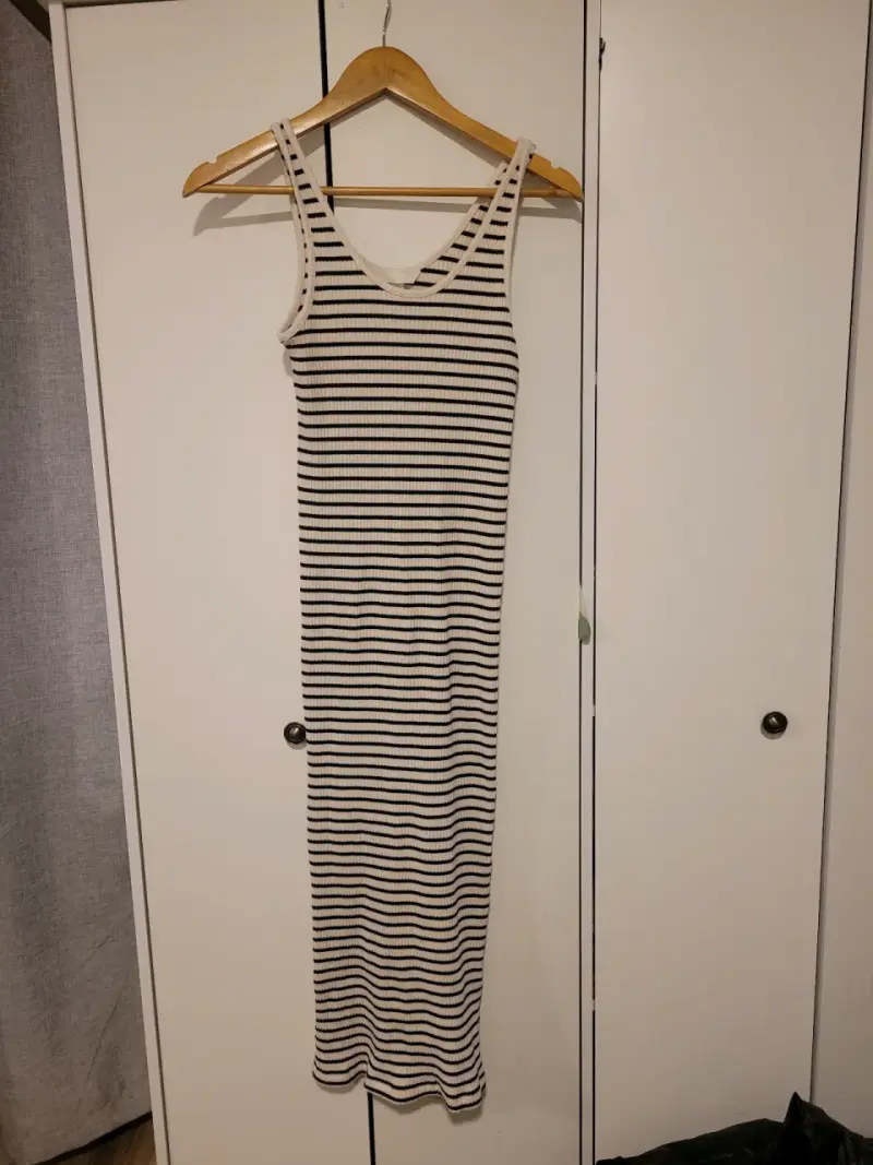 Polera sin mangas a rayas H&M talla S - 2