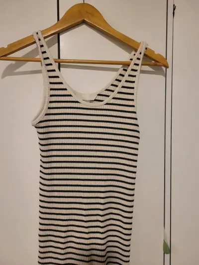 Polera sin mangas a rayas H&M talla S - miniatura 3