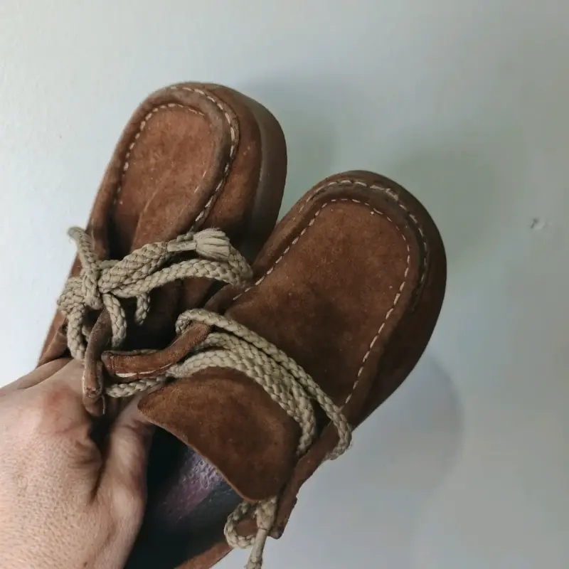 Zapatos de gamuza marrón para niños - 1