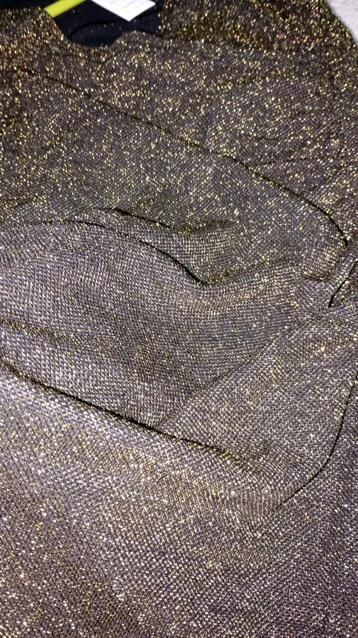 Vestido de fiesta dorado con brillo - 3
