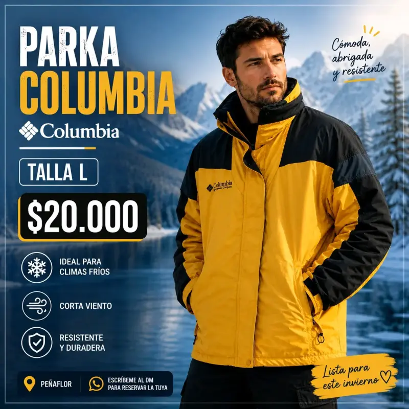Parka Columbia para climas fríos talla L