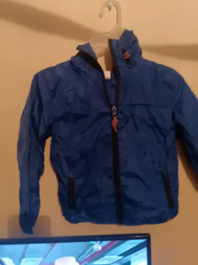 Chaqueta impermeable azul para niños - miniatura 1