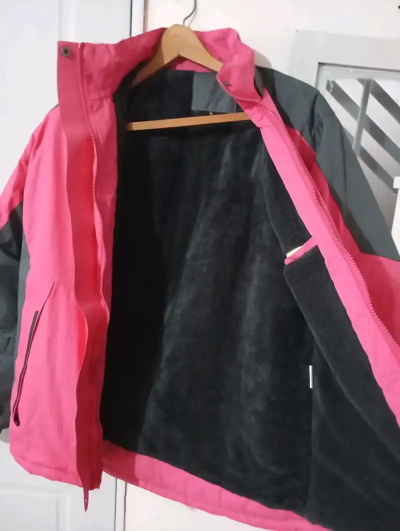 Chaqueta impermeable The North Face rosa y gris - 2