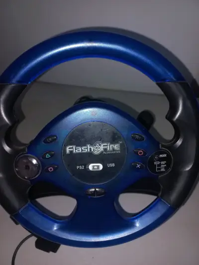 Volante y pedales para PC-PS2 - miniatura 1