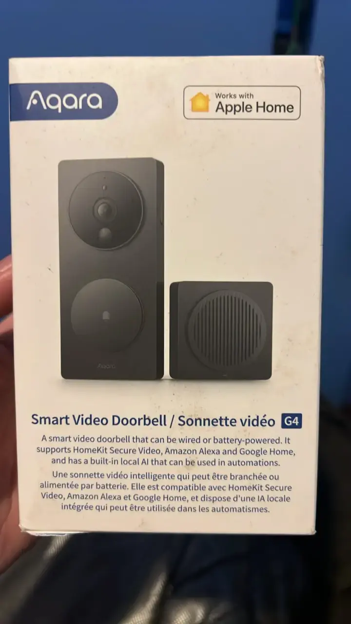 Timbre de Video Inteligente Aqara G4 compatible con Apple Home - 1