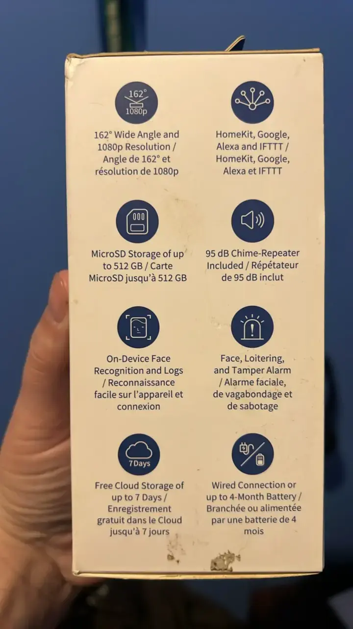 Timbre de Video Inteligente Aqara G4 compatible con Apple Home - 2