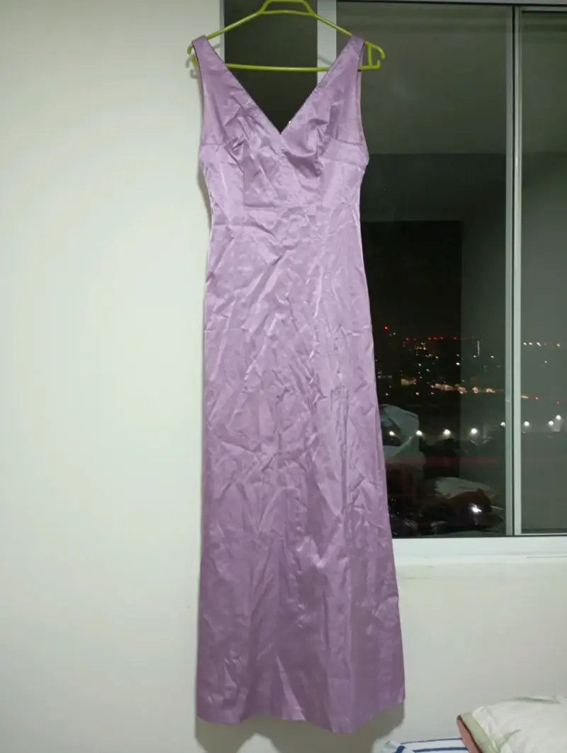 Vestido Zara largo lila elegante para mujer - 1