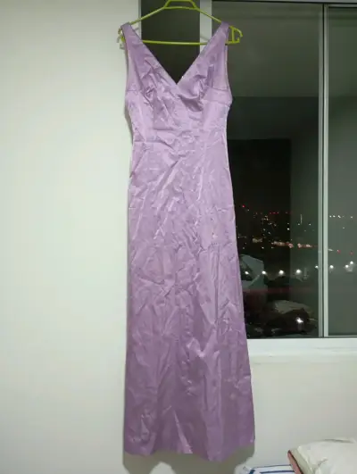 Vestido Zara largo lila elegante para mujer - miniatura 1