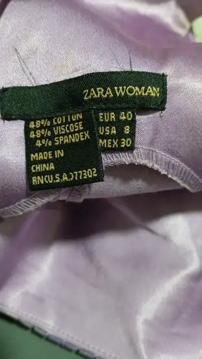 Vestido Zara largo lila elegante para mujer - miniatura 2