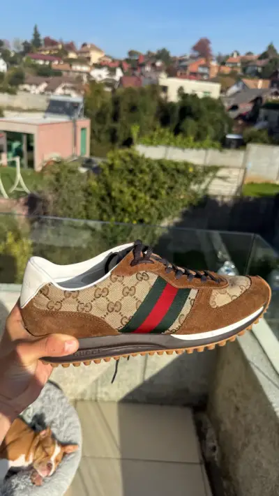 Zapatillas deportivas Gucci vintage marrón - miniatura 2