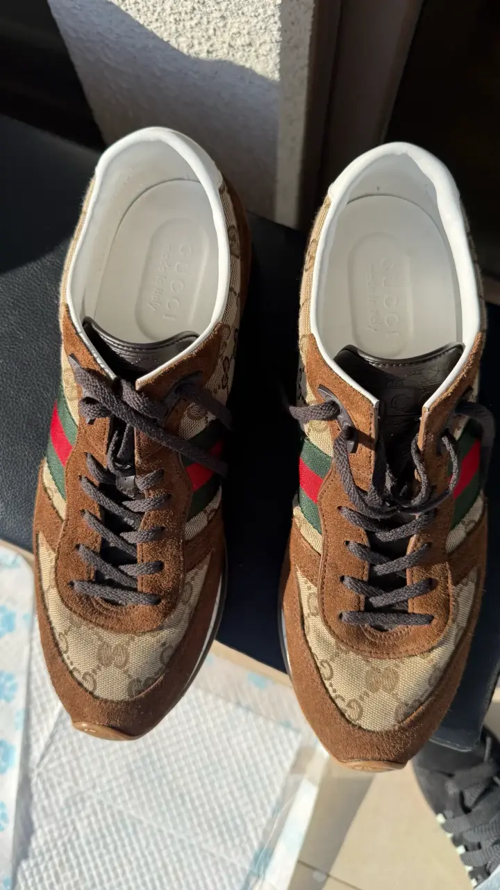 Zapatillas deportivas Gucci vintage marrón - 4