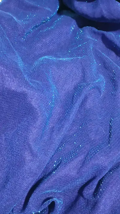 Vestido largo de noche azul brillante - miniatura 3